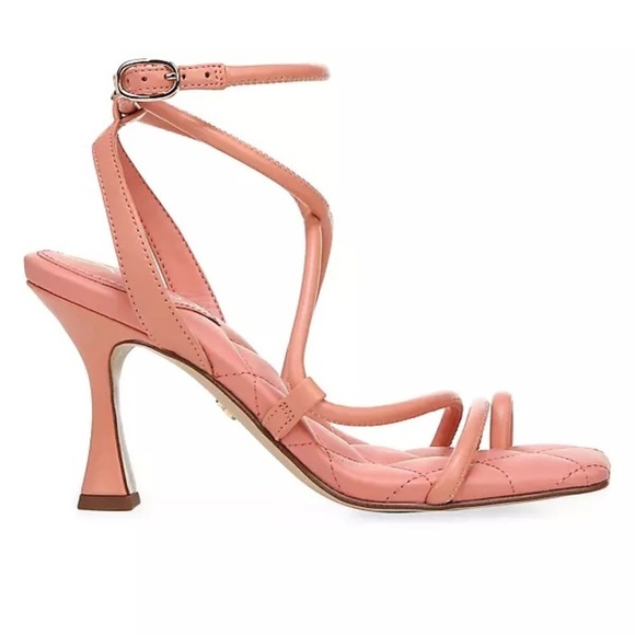 Sam Edelman | Maven Quilted Leather Rose Pink Strappy Sandals Size 6.5 NEW - Picture 3 of 9